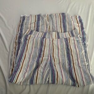 STRIPED FLOWY PANTS